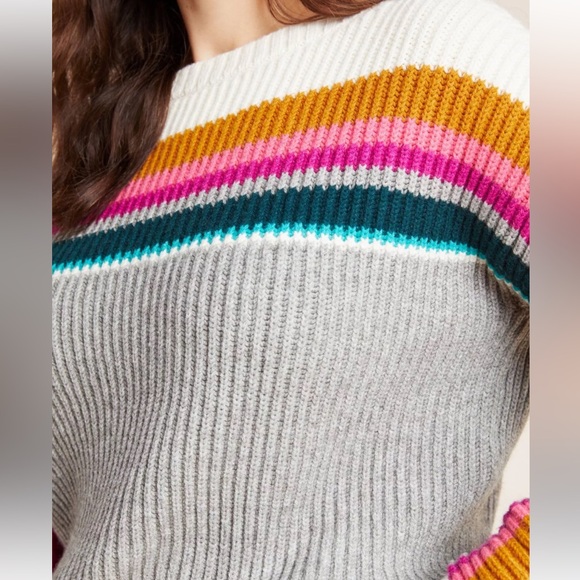 Anthropologie Sophie Ribbed Sweater grey size small retails $130 - Picture 2 of 13